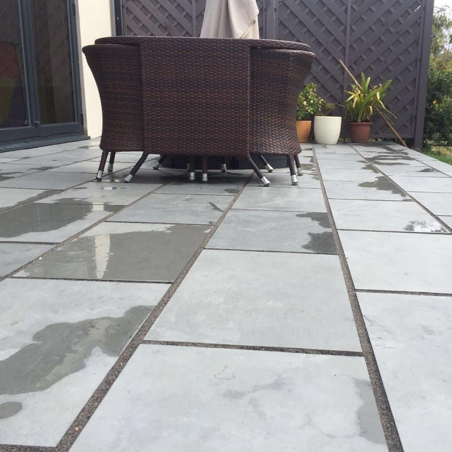 Brazilian grey slate patio