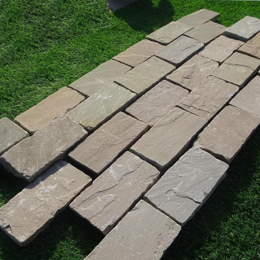 Raj green sandstone setts