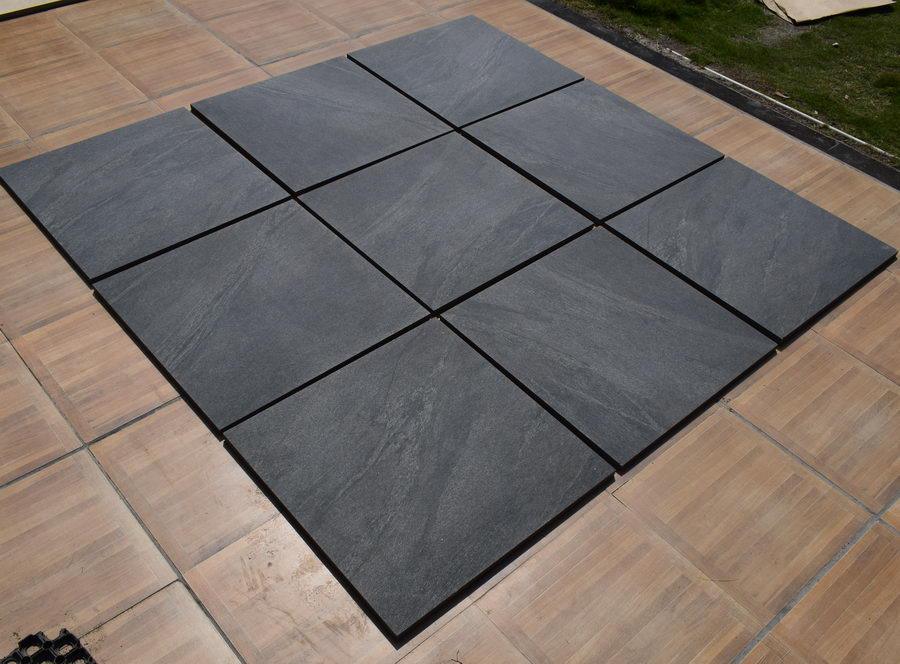 anthracite porcelain paving 600 x 600