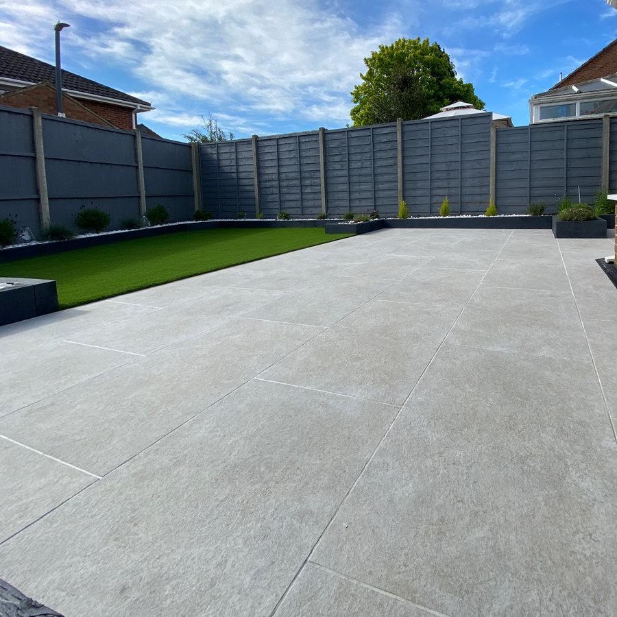 Ash Porcelain Paving Slabs Monolith 900x600 £28.00/m2 - Paving Slabs UK