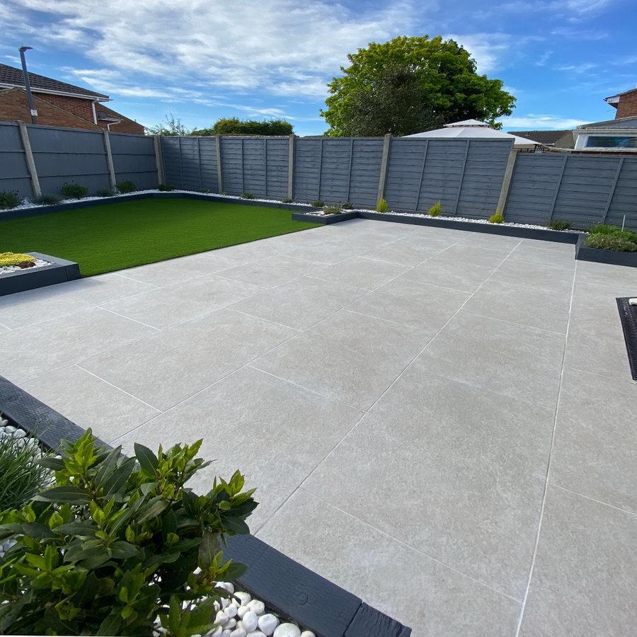 porcelain paving garden Ash monolith