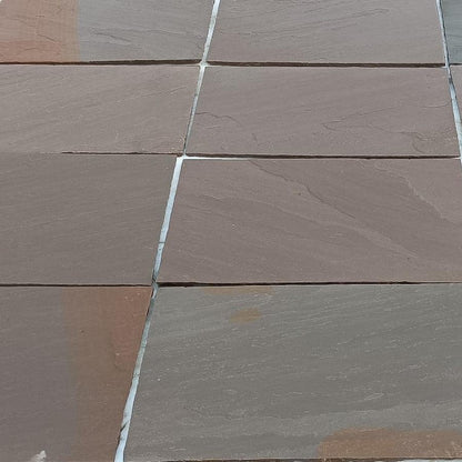 Autumn blend Indian sandstone paving