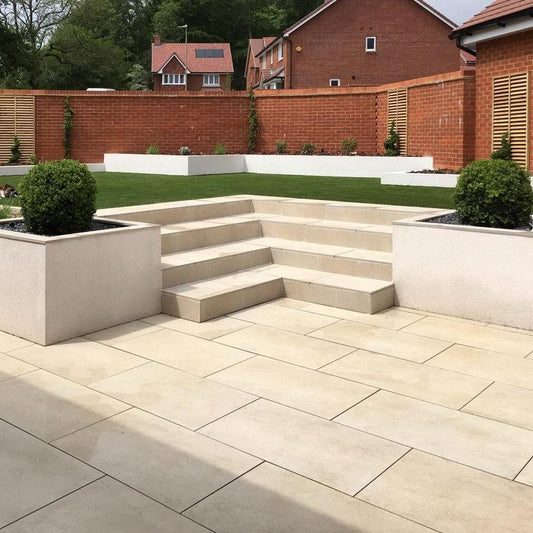 beige ivory porcelain paving slabs