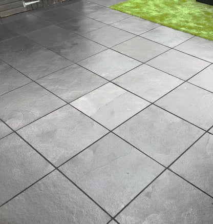 black limestone paving slabs 600 x 600