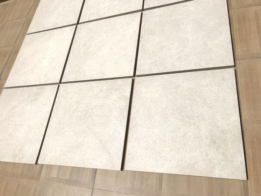 cream porcelain paving slabs