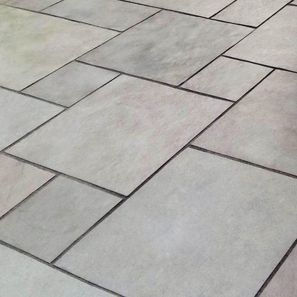 dove grey Indian limestone paving