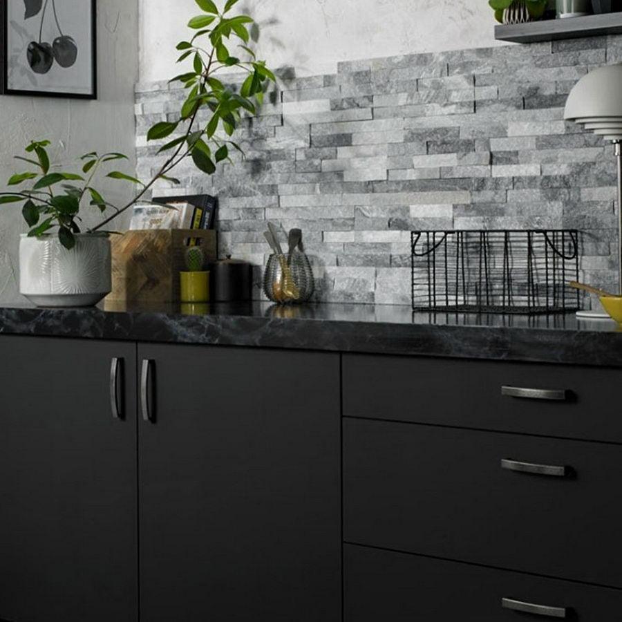 ice grey quartz split face tiles