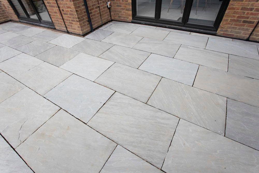 Indian sandstone paving