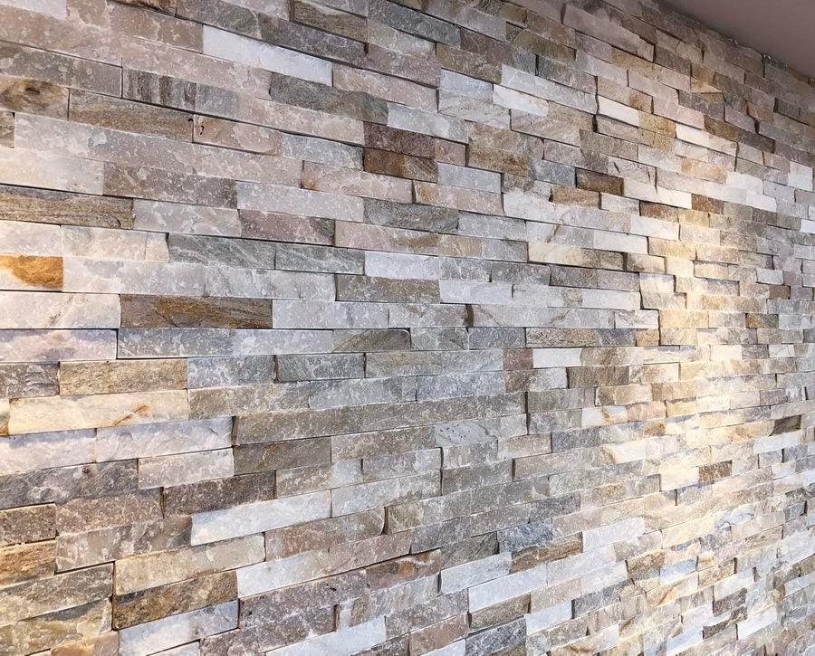 oyster quartz cladding split face tiles