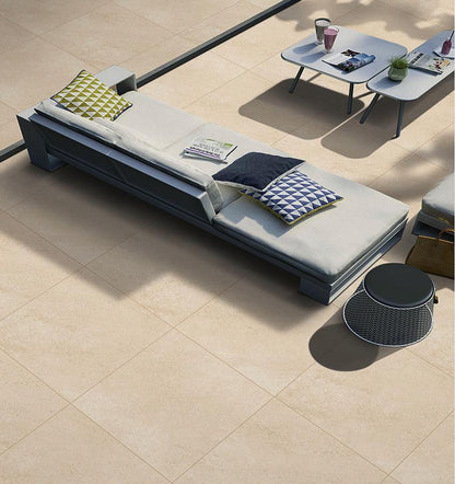 porcelain paving beige 600 x 600