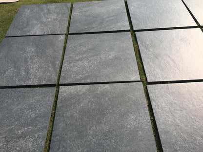 nero black outdoor porcelain paving