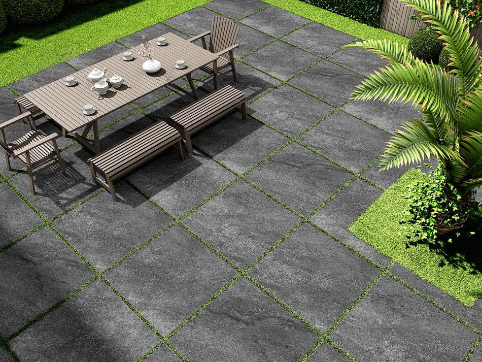 nero porcelain paving