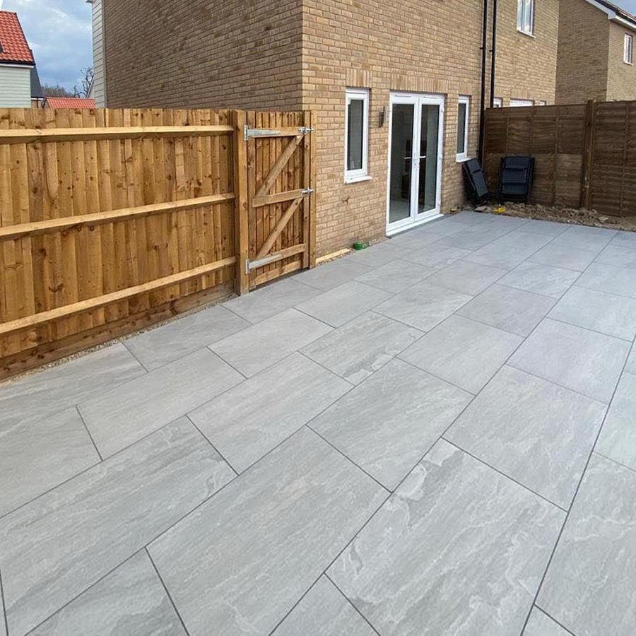 Kandla grey porcelain paving slabs