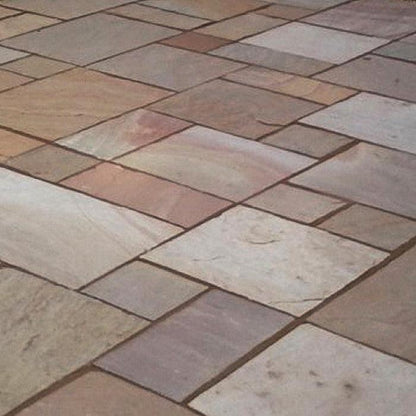 Rippon Buff Sandstone Paving Slabs 900x600 22mm Cal. £26.00/m2 - Paving Slabs UK