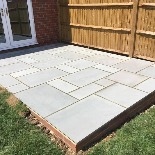 smooth sandstone paving kandla grey