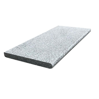 stone steps bullnose silver grey granite