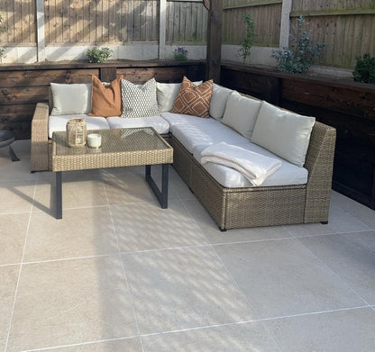 vitrified porcelain paving beige slabs